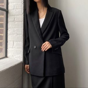 Babaton Club Double-Breasted Blazer - Black
